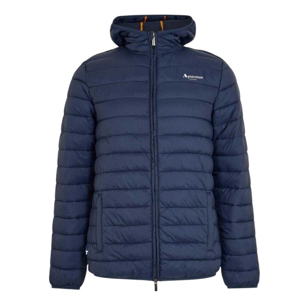 Aquascutum Mens Logo Puffer Jacket / Navy